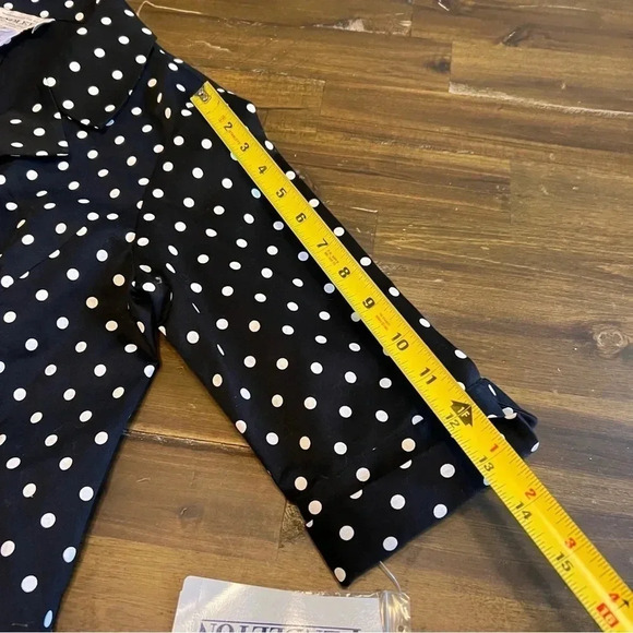 Pendleton Polk A Dot Shirt Jacket Blazer Light Weight V Neck Petite Small - Picture 8 of 9